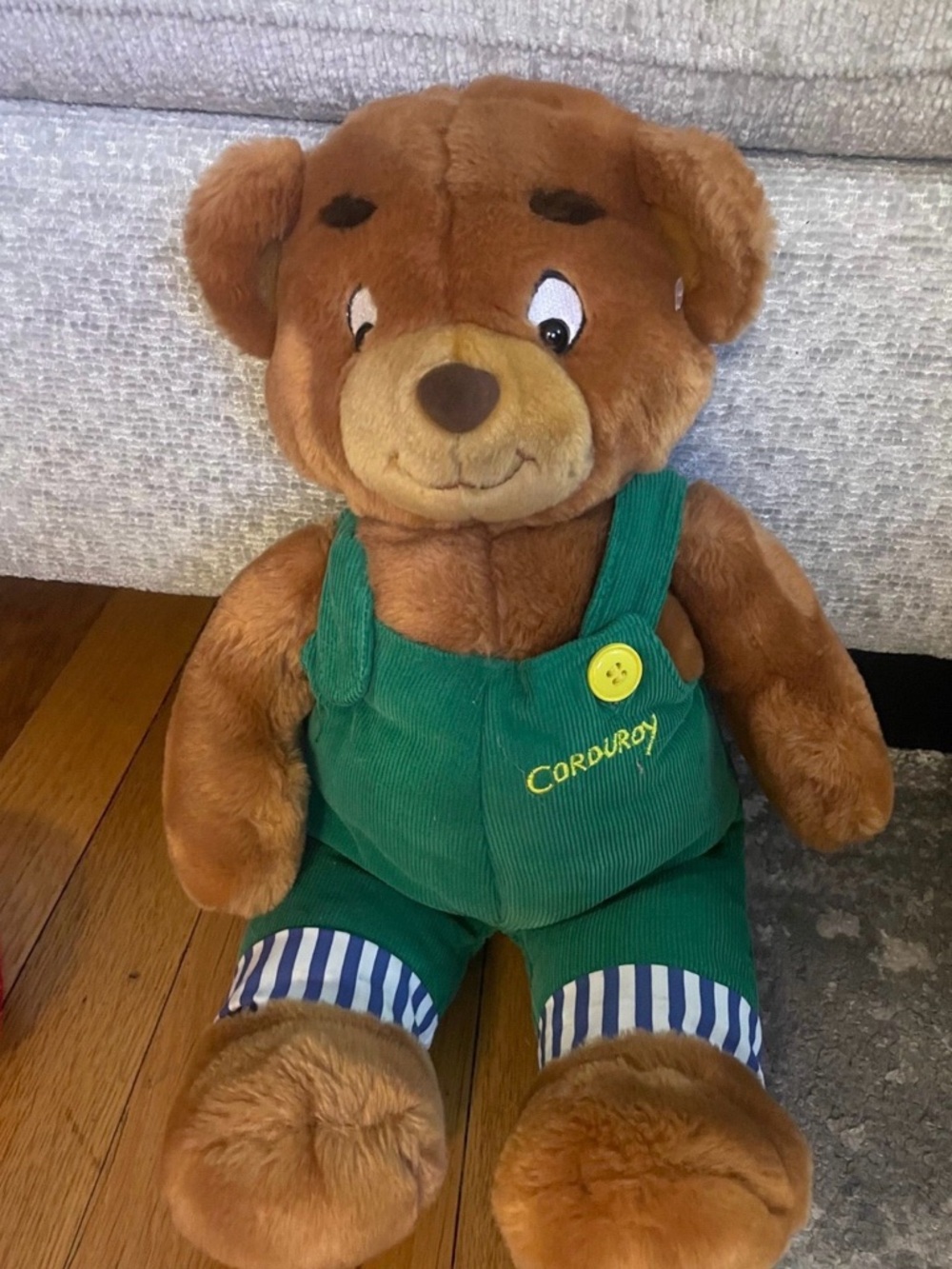 Vintage 1996 Eden Corduroy Plush Bear.